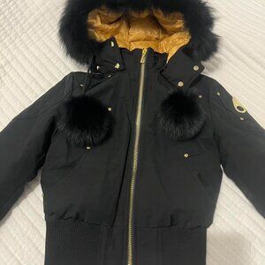 Moose Knuckles Women's Black and Gold Coat
